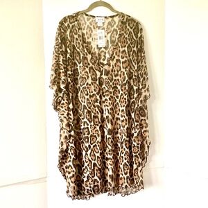Jordan Taylor Jaguar Taupe Cover-Up Size 1X - New